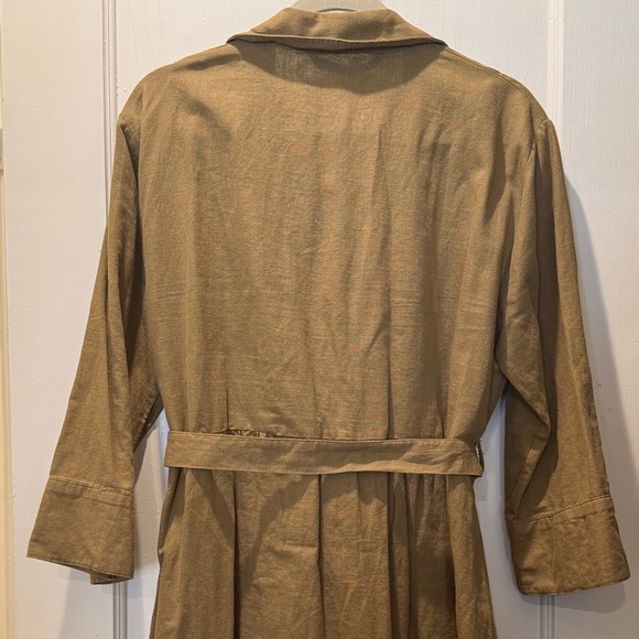 Zara Linen & Cotton Shirt Dress - Picture 6 of 7